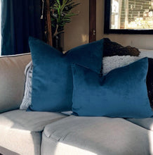 Load image into Gallery viewer, Navy Velvet Cushion