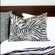 Load image into Gallery viewer, Zebra Print Linen Mix Cushion