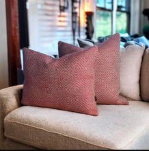 Load image into Gallery viewer, Red Geometric Cushion