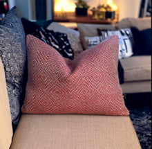 Load image into Gallery viewer, Red Geometric Cushion