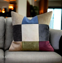 Load image into Gallery viewer, Velvet Patchwork Cushion