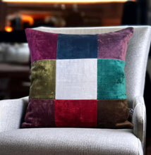 Load image into Gallery viewer, Velvet Patchwork Cushion