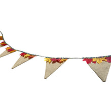 Load image into Gallery viewer, Rustic Hessian Autumn Leaf Bunting