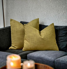 Load image into Gallery viewer, Olive Linen Mix Cushion