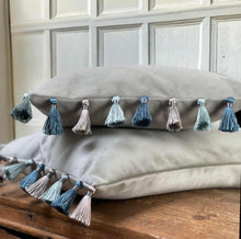 Load image into Gallery viewer, Champagne Tassel Cushion