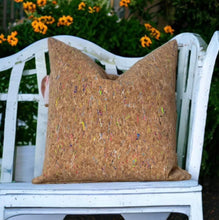 Load image into Gallery viewer, Natural Cork Outdoor Cushion Funky Rainbow