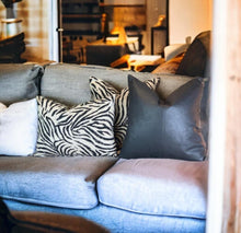 Load image into Gallery viewer, Tan Faux Leather Cushion