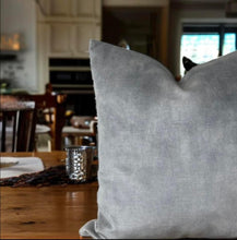 Load image into Gallery viewer, Grey Melange Velvet Cushion