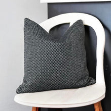Load image into Gallery viewer, Black & Silverly White Textured Cushion