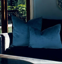 Load image into Gallery viewer, Navy Velvet Cushion