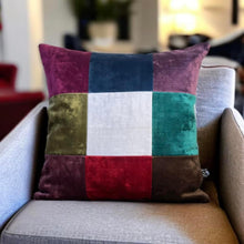 Load image into Gallery viewer, Velvet Patchwork Cushion