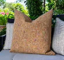 Load image into Gallery viewer, Natural Cork Outdoor Cushion Funky Rainbow