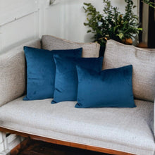 Load image into Gallery viewer, Navy Velvet Cushion