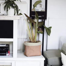 Load image into Gallery viewer, Sage Wool Mix & Hessian Pot