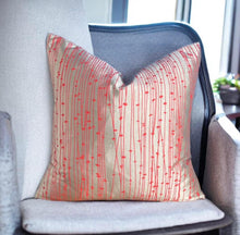 Load image into Gallery viewer, Gold & Red Silk Cushion