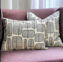 Load image into Gallery viewer, Monochrome Little Leaves Linen Mix Cushion