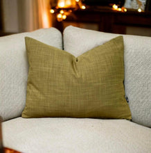 Load image into Gallery viewer, Olive Linen Mix Cushion