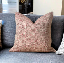 Load image into Gallery viewer, Geometric Woven Scarlet Cushion