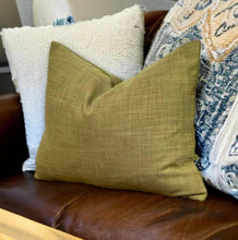 Load image into Gallery viewer, Olive Linen Mix Cushion