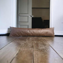 Load image into Gallery viewer, Tan Faux Leather Draught Excluder