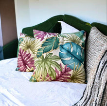 Load image into Gallery viewer, Monstera Velvet Backed Cushion