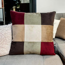 Load image into Gallery viewer, Velvet Patchwork Cushion