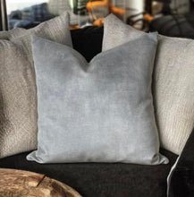 Load image into Gallery viewer, Grey Melange Velvet Cushion