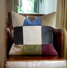 Load image into Gallery viewer, Velvet Patchwork Cushion