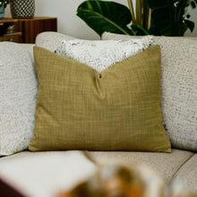 Load image into Gallery viewer, Olive Linen Mix Cushion