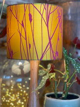 Load image into Gallery viewer, Silk Mustard & Magenta Grasses Lampshade