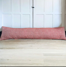 Load image into Gallery viewer, Rhubarb Geometric Wool Mix Draught Excluder