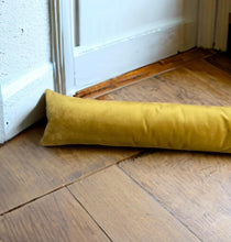 Load image into Gallery viewer, Mustard Velvet Draught Excluder