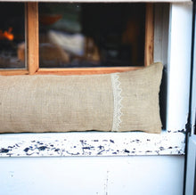 Load image into Gallery viewer, Hessian & Lace Draught Excluder