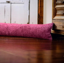 Load image into Gallery viewer, Burgundy Velvet Chenille Draught Excluder