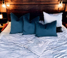 Load image into Gallery viewer, Navy Velvet Cushion