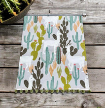Load image into Gallery viewer, Cacti & Llama Tea Towel Set