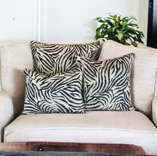 Load image into Gallery viewer, Zebra Print Linen Mix Cushion