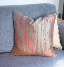 Load image into Gallery viewer, Gold & Red Silk Cushion