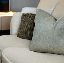 Load image into Gallery viewer, Pistachio With Gold Husk Linen Mix Cushion
