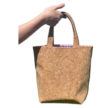 Load image into Gallery viewer, Silver Flaked Cork Mini Tote