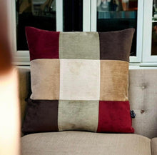 Load image into Gallery viewer, Velvet Patchwork Cushion