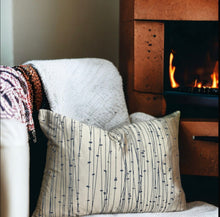 Load image into Gallery viewer, Gold & Charcoal Silk Cushion