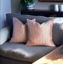 Load image into Gallery viewer, Gold & Red Silk Cushion