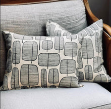 Load image into Gallery viewer, Monochrome Little Leaves Linen Mix Cushion