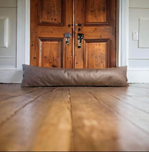 Load image into Gallery viewer, Tan Faux Leather Draught Excluder