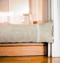 Load image into Gallery viewer, Hessian & Lace Draught Excluder