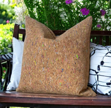 Load image into Gallery viewer, Natural Cork Outdoor Cushion Funky Rainbow