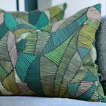 Load image into Gallery viewer, Tribal Print Leaf Sustainable Cotton Cushion