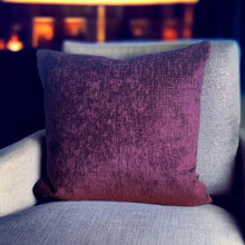 Load image into Gallery viewer, Purple Velvet Chenille Cushion