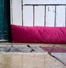 Load image into Gallery viewer, Cerise Velvet Draught Excluder